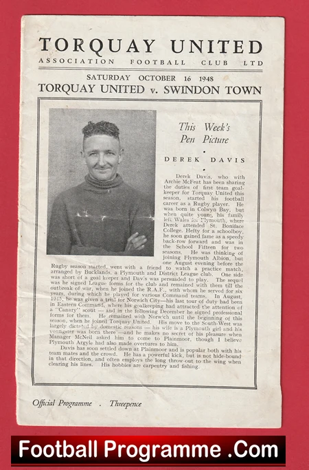 Torquay United v Swindon Town 1948 - 1940s - Image 2
