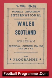 Wales v Scotland 1946 – at Wrexham Pirate Football Programme