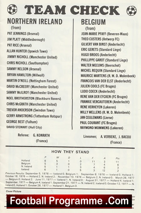 Northern Ireland v Belgium 1977 - The George Best International - Image 3