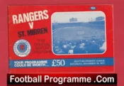 Glasgow Rangers v St Mirren 1977 – Alex Ferguson Manager