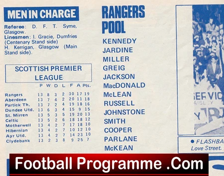 Glasgow Rangers v St Mirren 1977 - Alex Ferguson Manager - Image 3