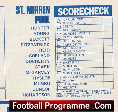 Glasgow Rangers v St Mirren 1977 - Alex Ferguson Manager - Image 4