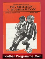 St Mirren v Dumbarton 1977 – Alex Ferguson Manager