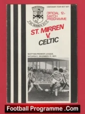 St Mirren v Glasgow Celtic 1977 – Alex Ferguson Manager