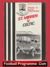 St Mirren v Glasgow Celtic 1977 – Alex Ferguson Manager