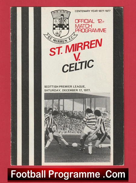 St Mirren v Glasgow Celtic 1977 - Alex Ferguson Manager - Image 2