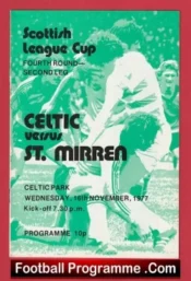 Glasgow Celtic v St Mirren 1977 – Alex Ferguson Manager