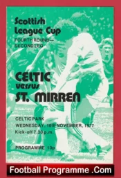 Glasgow Celtic v St Mirren 1977 – Alex Ferguson Manager