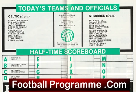 Glasgow Celtic v St Mirren 1977 - Alex Ferguson Manager - Image 3