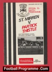 St Mirren v Partick Thistle 1977 – Alex Ferguson Manager