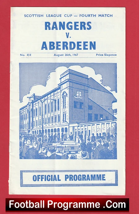 Glasgow Rangers v Aberdeen 1967 - Alex Ferguson Player - Image 2