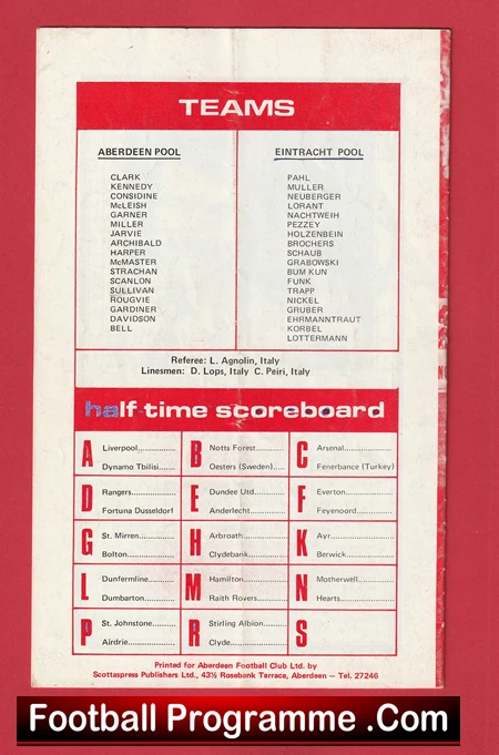 Aberdeen v Eintracht 1979 - Alex Ferguson Manager - Image 3