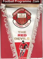 Manchester United Pennant Flag Man Utd 1960s