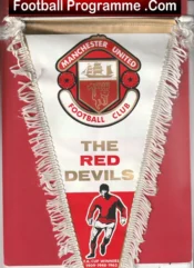 Manchester United Pennant Flag Man Utd 1960s