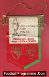 Manchester United Pennant Flag Man Utd 1968 European Cup Winners