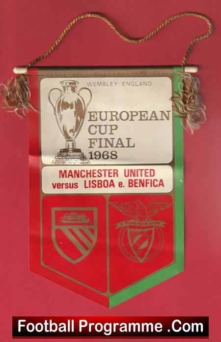 Manchester United Pennant Flag Man Utd 1968 European Cup Winners - Image 2