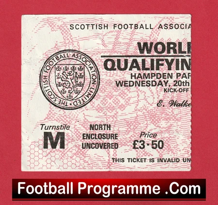 Scotland v Australia 1985 - Ticket Alex Ferguson Manager - Image 2