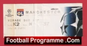 Olympique Lyonnais v Manchester United 2004 Football Ticket France