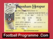 Tottenham Hotspur v Manchester United 2003 – Match Ticket