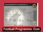 Wolves v Manchester United 2004 – Match Ticket