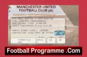 Manchester United v Southampton 1995 – Match Ticket