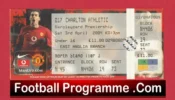 Manchester United v Charlton Athletic 2004 – Man Utd Ticket