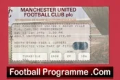 Manchester United v Aston Villa 1996 – Man Utd Match Ticket