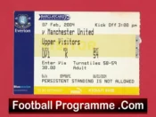Everton v Manchester United 2004 – Football Match Ticket