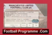 Manchester United v Everton 1996 – Match Ticket