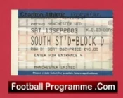 Charlton Athletic v Manchester United 2003 – Football Ticket
