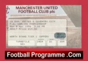 Manchester United v Coventry City 1996 – Football Ticket