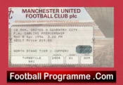 Manchester United v Coventry City 1996 – Football Ticket