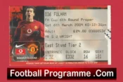 Manchester United v Fulham 2004 – FA Cup Football Ticket