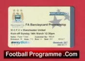 Manchester City v Manchester United 2004 – Match Ticket First Derby 1st