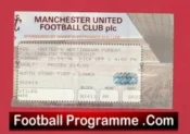 Manchester United v Nottingham Forest 1996 – Match Ticket
