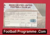 Manchester United v Nottingham Forest 1996 – Match Ticket