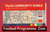 Manchester United v Arsenal 2003 – Community Shield Match Ticket