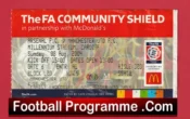 Manchester United v Arsenal 2004 – Community Shield Ticket Cardiff