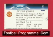 Manchester United v Lille 2007 – Football Ticket