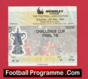 Crystal Palace v Manchester United 1990 League Cup Final Ticket