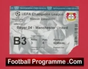 Bayern Leverkusen v Manchester United 2002 – Match Ticket Germany