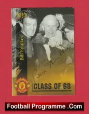 Manchester United Bill Foulkes Autograph Signed Football Card Man Utd