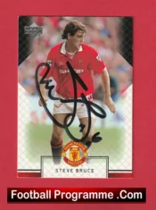 Manchester United Steve Bruce Man Utd Signed Football Card Autographed