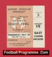 England v France 1966 – Ticket World Cup Genuine