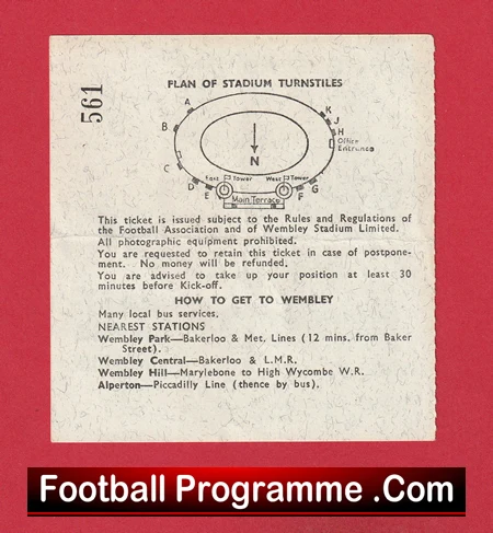 England v France 1966 - Ticket World Cup Genuine - Image 3