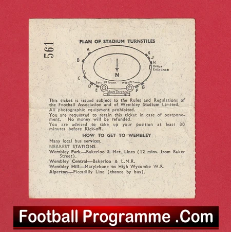 England v West Germany 1966 - Ticket World Cup Final Genuine - Image 3