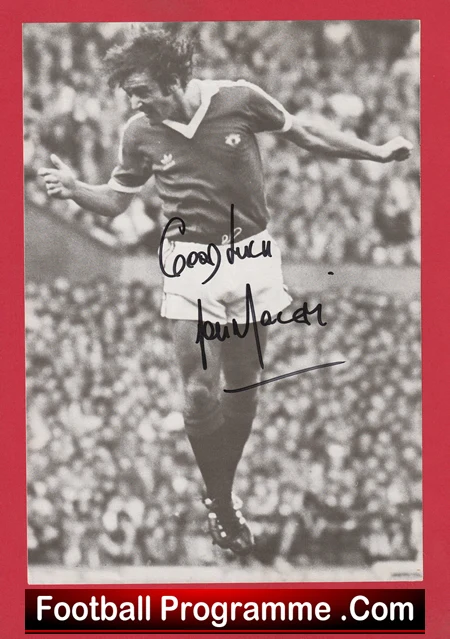 Manchester United Lou Macari Signed Autographed Picture Man Utd - Image 2