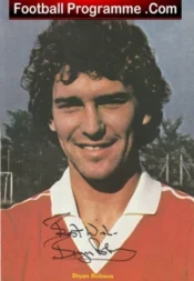 Manchester United Bryan Robson Autograph Signed Picture Man Utd