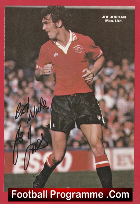 Manchester United Joe Jordan Autograph Signed Man Utd - Image 2