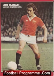 Manchester United Lou Macari Signed Autographed Picture Man Utd
